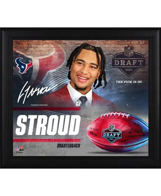 C.j. Stroud Houston Texans Facsimile Signature Framed 15" x 17" 2023 Nfl Draft Day Collage