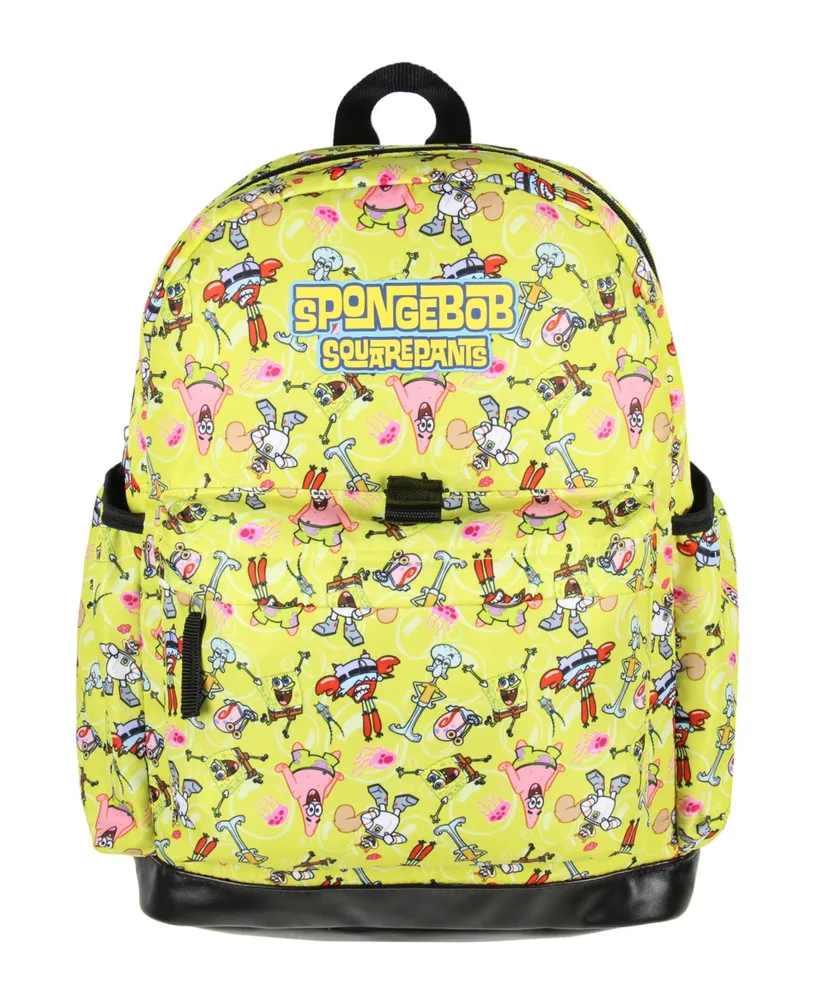 SpongeBob SquarePants Nickelodeon Characters Patrick Star Sandy Cheeks Mr. Krabs Squidward 2 Pc Lunch Box Backpack Bag Set