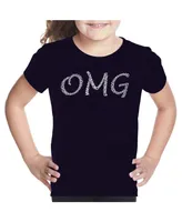 Big Girl's Word Art T-shirt - Omg