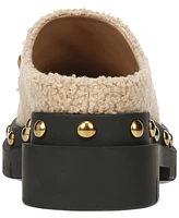 Circus Ny by Sam Edelman Women's Annie Shearling Slip-On Studded Lug Sole Clogs