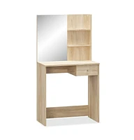 vidaXL Dressing Table Engineered Wood 29.5"x15.7"x55.5" Oak