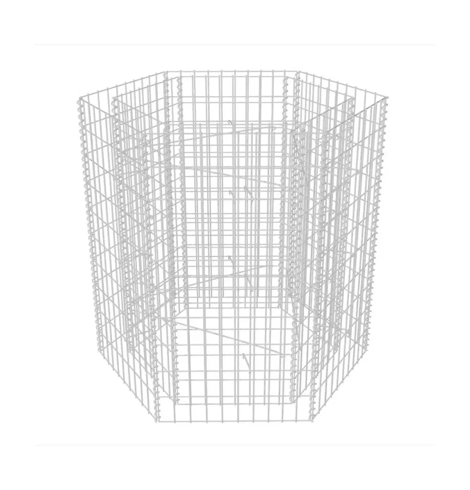 vidaXL Hexagonal Gabion Raised Bed 39.4"x35.4"x39.4"