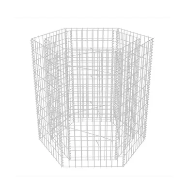 vidaXL Hexagonal Gabion Raised Bed 39.4"x35.4"x39.4"