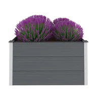 vidaXL Garden Raised Bed Wpc 39.4"x39.4"x21.3" Gray