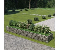 vidaXL Gabion Raised Bed Galvanized Steel 177.2"x35.4"x19.7"