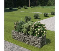 vidaXL Gabion Raised Bed Galvanized Steel 70.9"x19.7"x19.7"