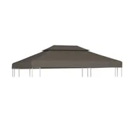 vidaXL 2-Tier Gazebo Top Cover 1 oz/ft² 13.1'x9.8' Taupe