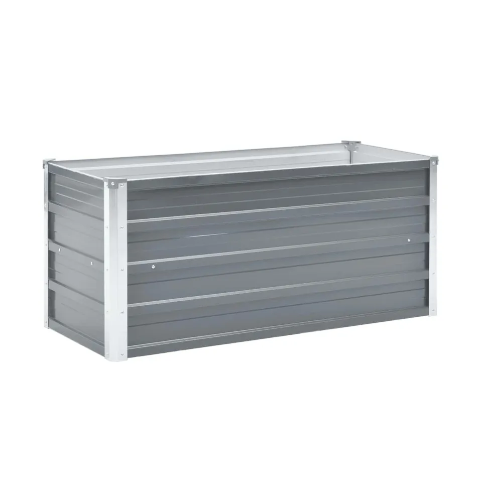 vidaXL Garden Raised Bed Galvanized Steel 39.4"x15.7"x17.7