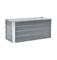 vidaXL Garden Raised Bed Galvanized Steel 39.4"x15.7"x17.7