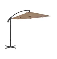 vidaXL Cantilever Umbrella with Steel Pole 118.1" Taupe