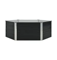 vidaXL Raised Garden Bed Anthracite 50.8"x50.8"x17.7" Galvanized Steel