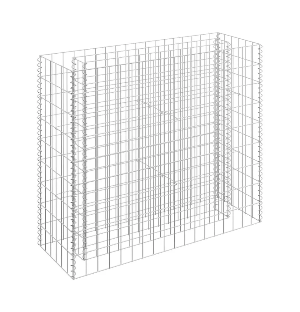 vidaXL Gabion Raised Bed Galvanized Steel 35.4"x11.8"x35.4"