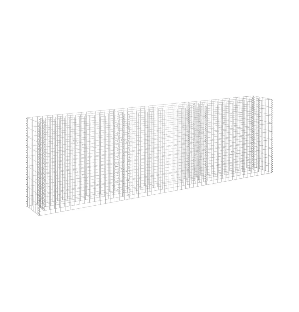 vidaXL Gabion Raised Bed Galvanized Steel 106.3"x11.8"x35.4"