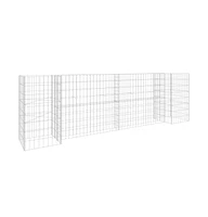 vidaXL H-Shaped Gabion Planter Steel Wire 102.4"x15.7"x31.5"