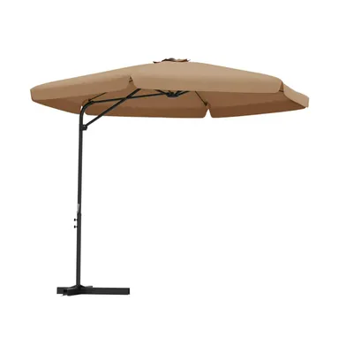 vidaXL Outdoor Parasol with Steel Pole 118.1" Taupe