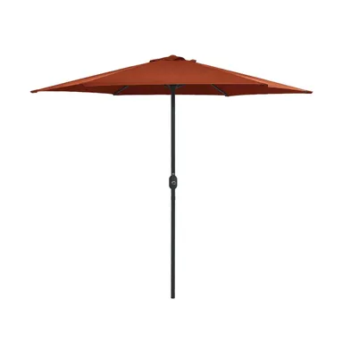 vidaXL Outdoor Parasol with Aluminum Pole 106.3"x96.9" Terracotta