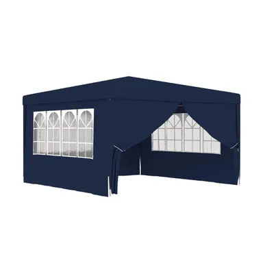 vidaXL Professional Party Tent with Side Walls 13.1'x13.1' Blue 0.3 oz/ft²