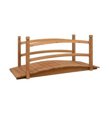 vidaXL Garden Bridge 55.1"x23.6"x23.6" Solid Firwood