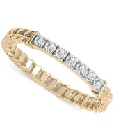 Audrey by Aurate Diamond Bar Chain Link Ring (1/6 ct. t.w.) Gold Vermeil, Created for Macy's