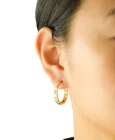 Audrey by Aurate Diamond Textured Infinity Small Hoop Earrings (1/4 ct. t.w.) in Gold Vermeil, Created for Macy's