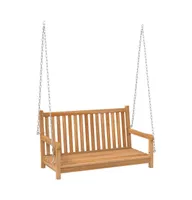 Swing Bench Solid Teak Wood 44.9"x23.6"x25.2"