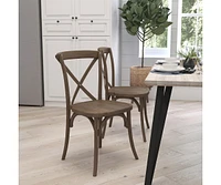 Bardstown X-Back Bistro Style Wooden High Back Dining Chair