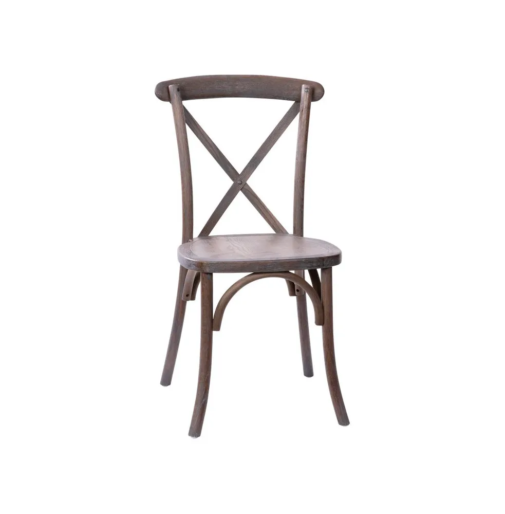 Merrick Lane Bardstown X-Back Bistro Style Wooden High Back Dining Chair