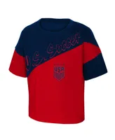 Big Girls Red, Blue Uswnt Power Up T-shirt