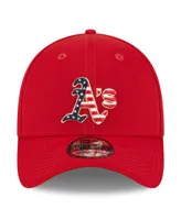 Men's New Era Red Oakland Athletics 2023 Fourth of July 39THIRTY Flex Fit Hat