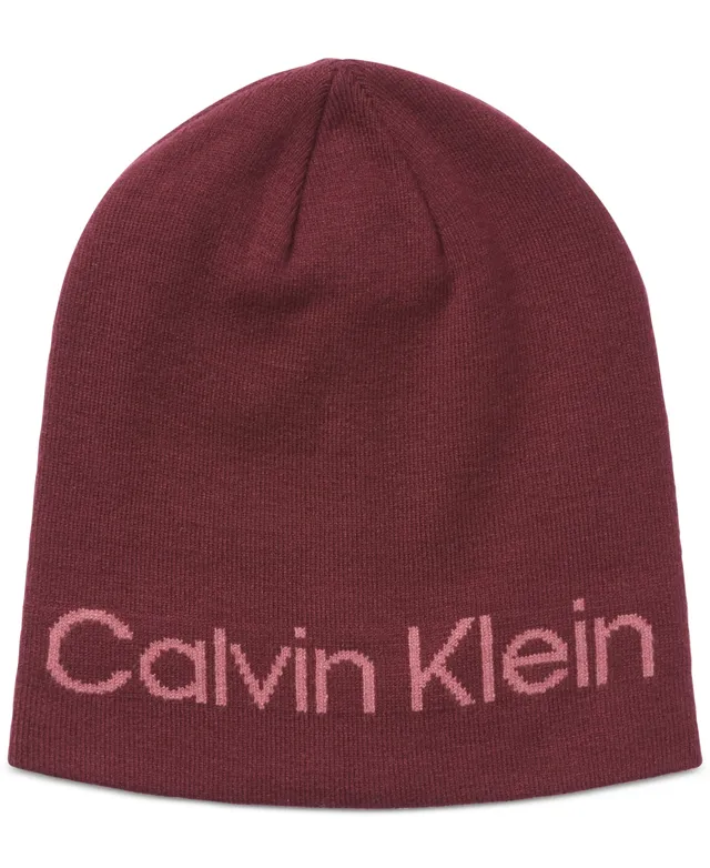 Calvin Klein Women's Ribbed Furry Pom Pom Hat - Macy's