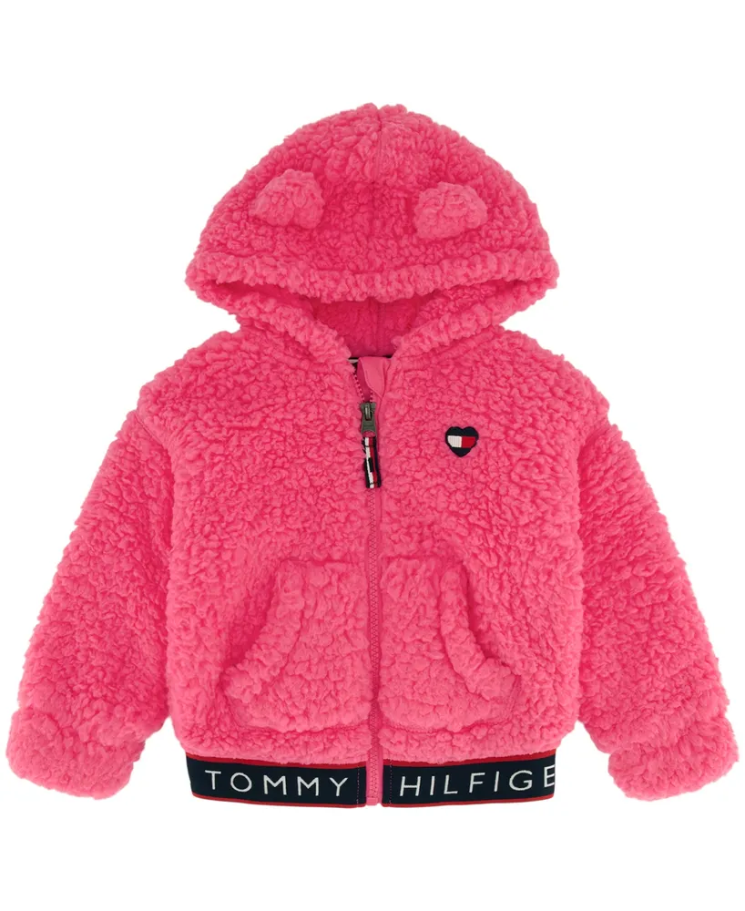 Tommy Hilfiger Baby Girls Minky Hooded Jacket
