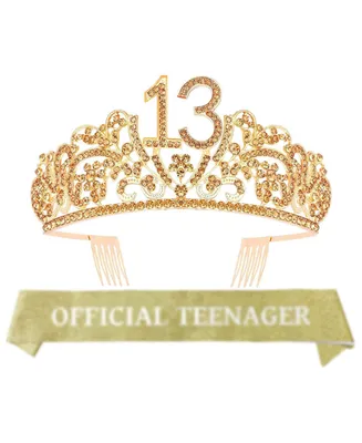 Meant2tobe 13th Birthday Sash and Tiara for Girls