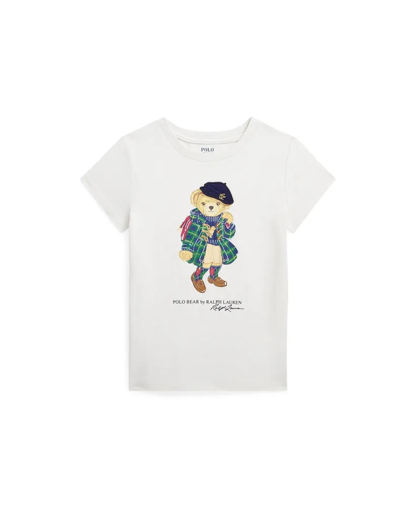 Polo Ralph Lauren Toddler and Little Girls Polo Bear Cotton Jersey T-shirt