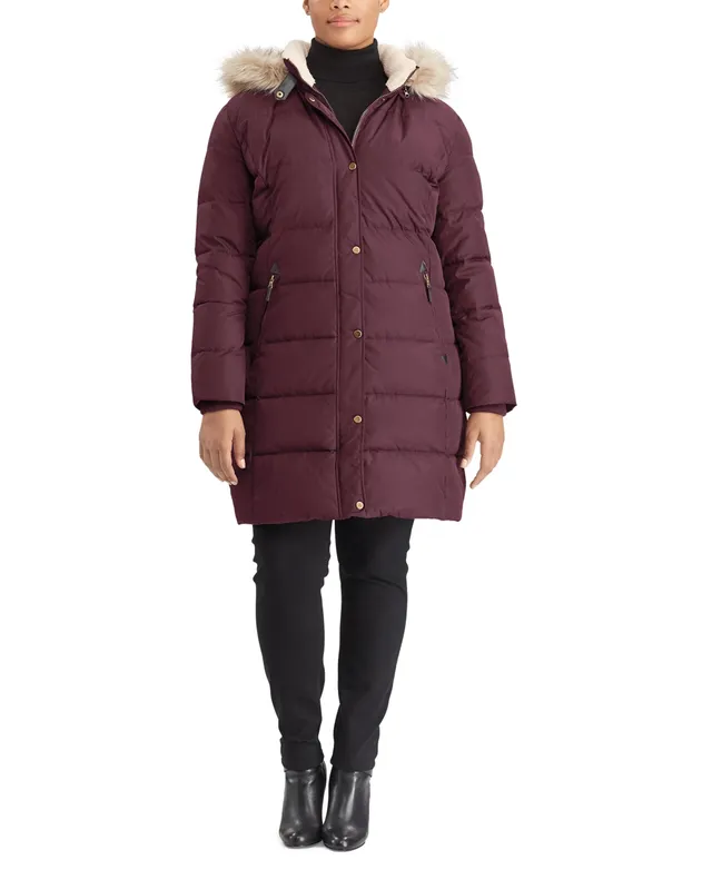 Lauren Ralph Women's Plus Hooded Walker Coat