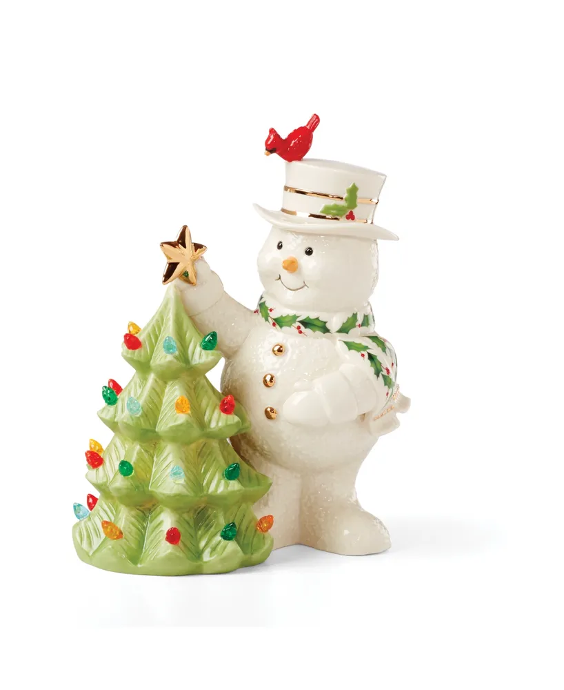 Lenox Happy Holly Days Snowman Lit Figurine