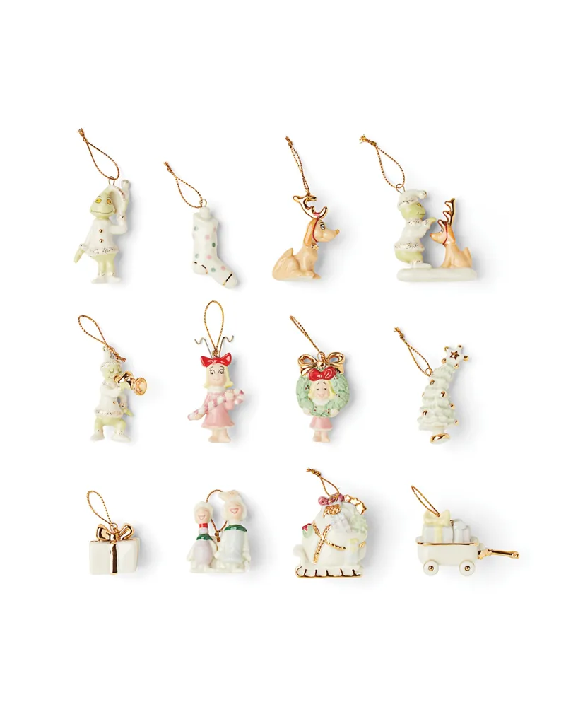 Lenox How The Grinch Stole Christmas 12 Piece Mini Ornaments