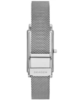 Skagen Women's Hagen Quartz Three Hand Silver-Tone Stainless Steel Watch, 22mm