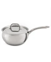 BergHOFF Belly Shape 18/10 Stainless Steel 8" Sauce Pan with Ss Lid, 3.2qt.