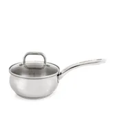 BergHOFF Belly Shape 18/10 Stainless Steel 6.25" Sauce Pan with Glass Lid, 1.5qt.