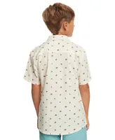 Quiksilver Big Boys Minimo Regular-Fit Floral-Print Button-Down Shirt