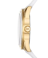 Michael Kors Women's Jessa Multifunction White Silicone Watch 40mm