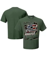 Men's Team Penske Olive Austin Cindric Camo Patriotic T-shirt