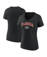 Women's Fanatics Black Florida Gators Evergreen Campus V-Neck T-shirt