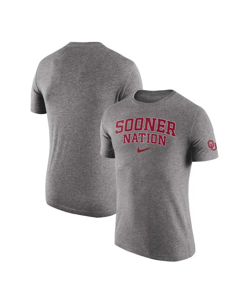 Men's Nike Heathered Gray Oklahoma Sooners 2-Hit Tri-Blend T-shirt