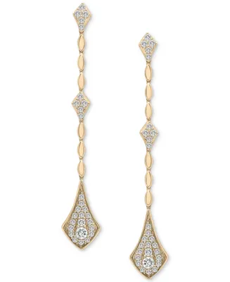 Wrapped in Love Diamond Linear Drop Earrings (1 ct. t.w.) in 14k Gold or 14k White Gold, Created for Macy's