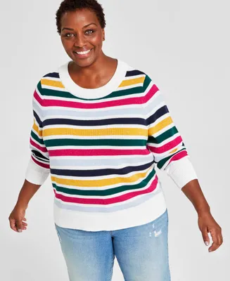 Style & Co Plus Novelty Pullover Sweater, Created for Macy's