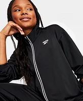 Reebok Women's Logo Tricot Long-Sleeve Track Jacket