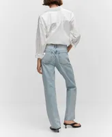 Mango Women's Mid-Rise Straight Jeans