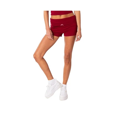 Women's Too Confident Fold Over Shorts