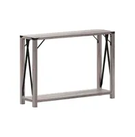 Merrick Lane Green River Modern Farmhouse Engineered Wood Sofa Table And Powder Coated Steel Accents